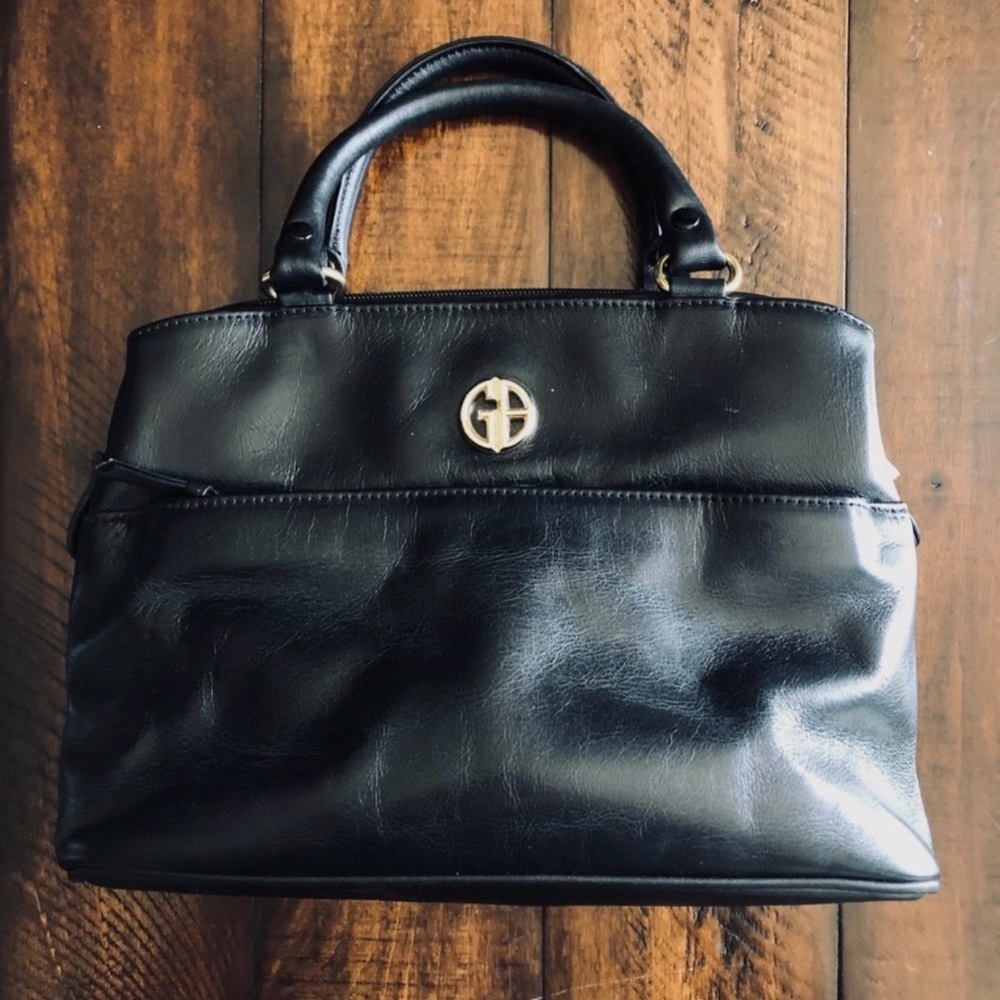 Giani Bernini black leather handbag